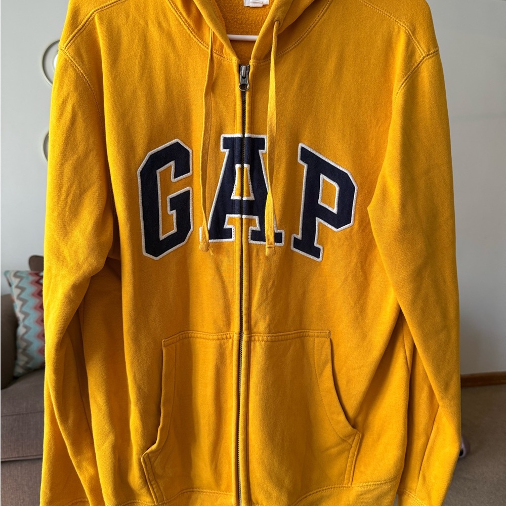 GAP women Mustard Yellow Zip-Up Hoodie